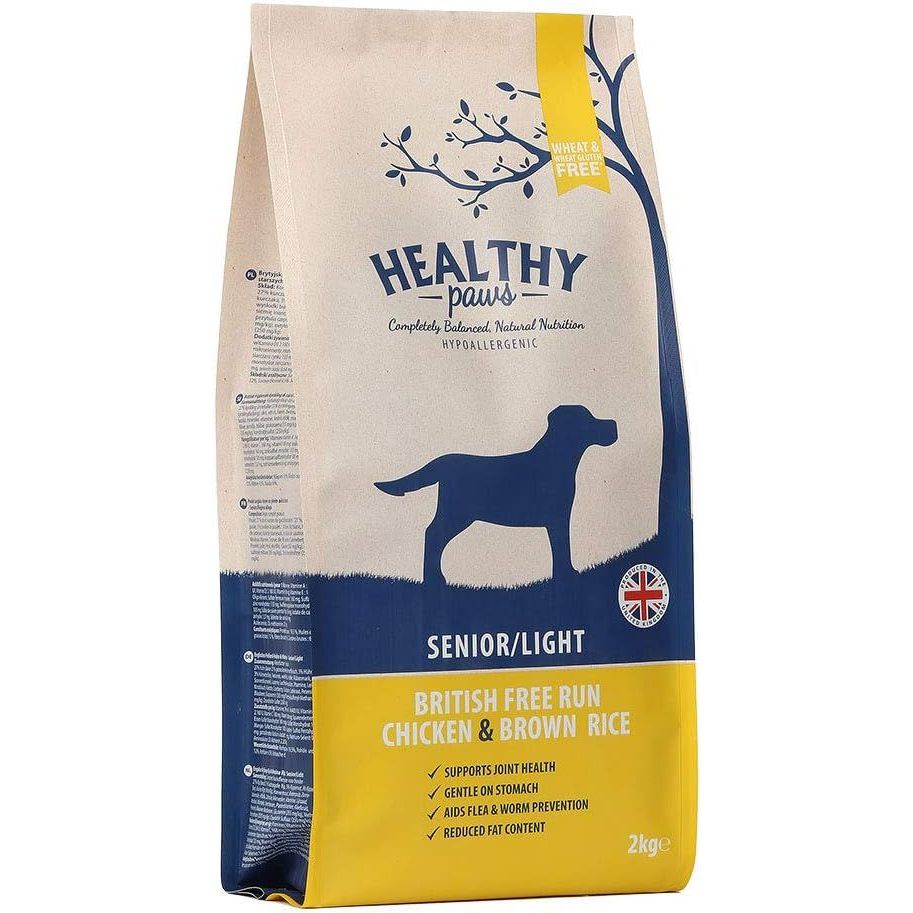 Healthy Paws British Free-Run Chicken & Brown Rice Senior/Light 2kg