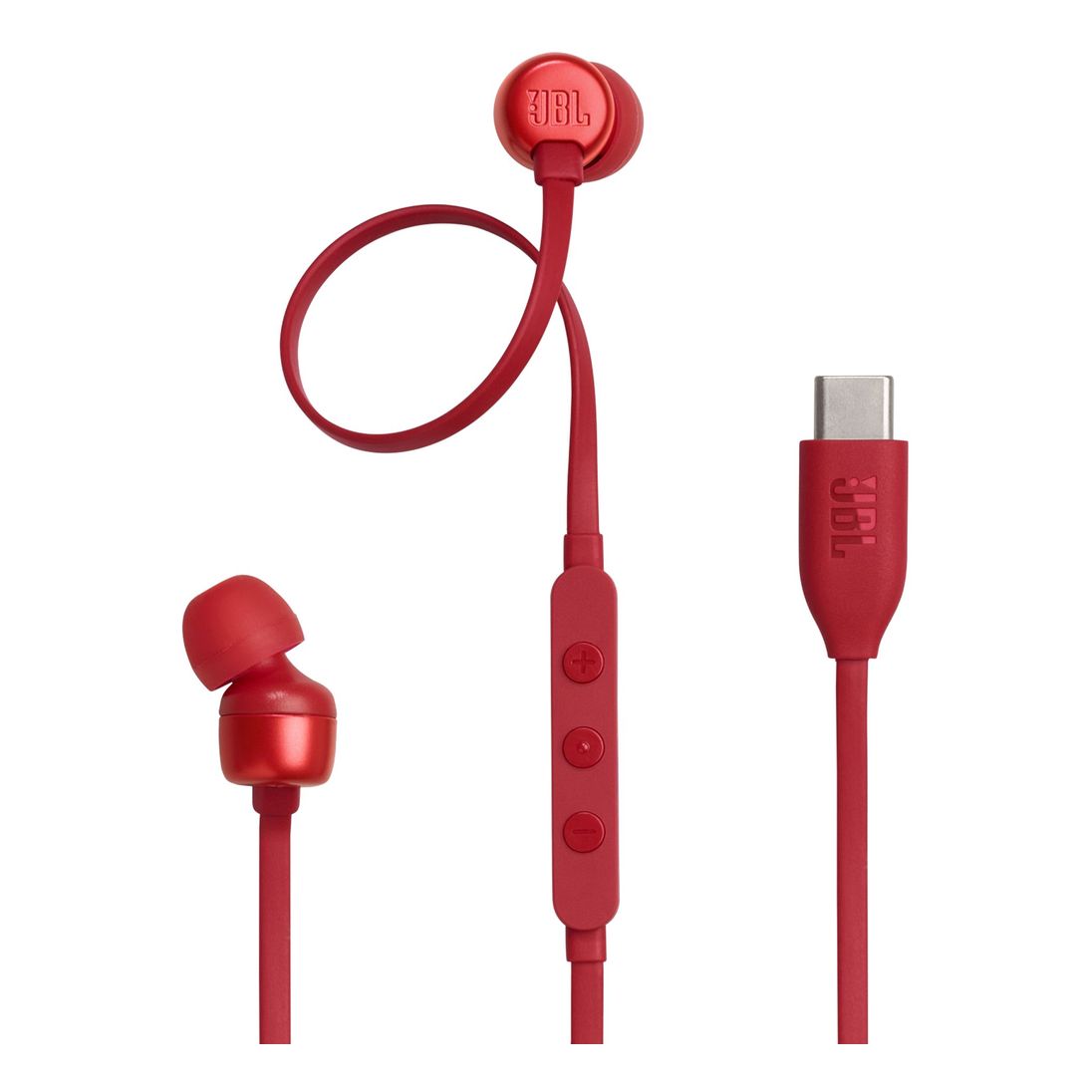 JBL Tune 310C USB-C Wired Hi-Res In-Ear Headphones - Red