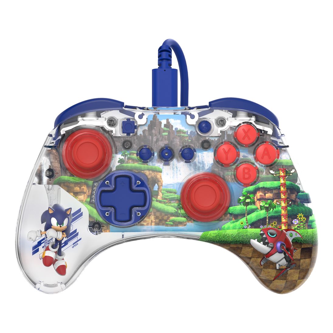 PDP Nintendo Switch Realmz Wired Controller: Sonic Green Hill Zone