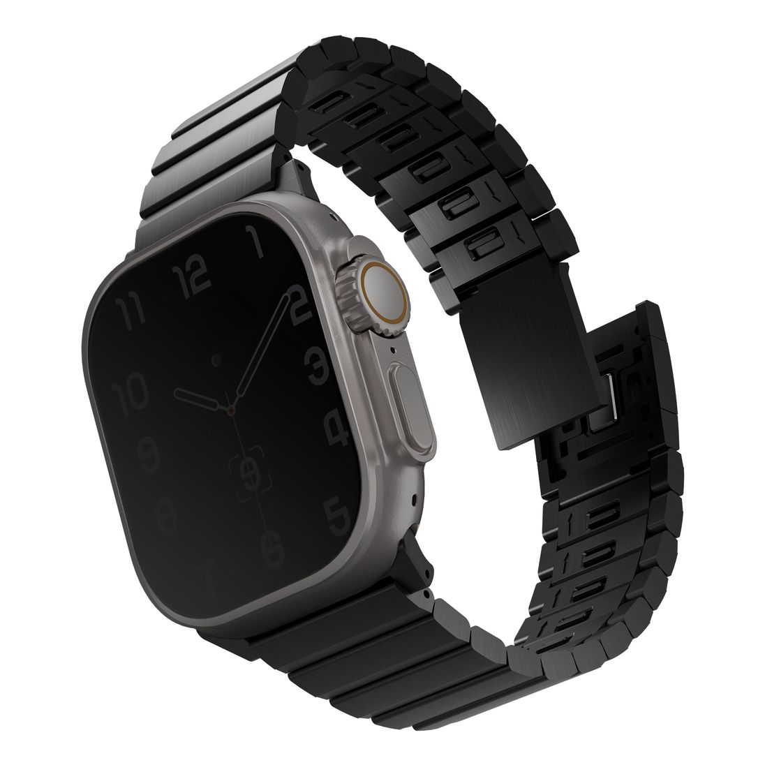 UNIQ Strova Mag Apple Watch Self-Adjustable Steel Link Band 49/45/44/42mm - Midnight