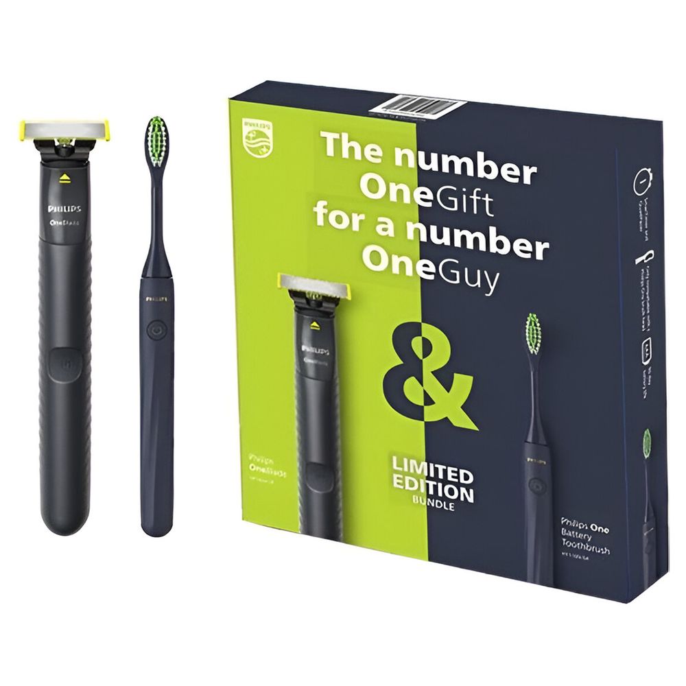 Philips Father's Day Duo Pack (Philips One Battery Toothbrush & One Blade Shaver)