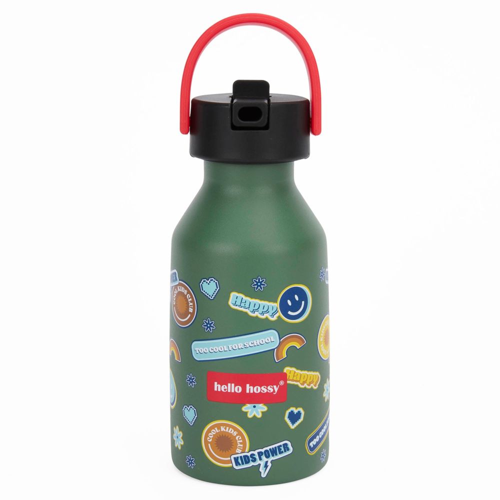 Hello Hossy Smiley 350 ml Water Bottle - Green