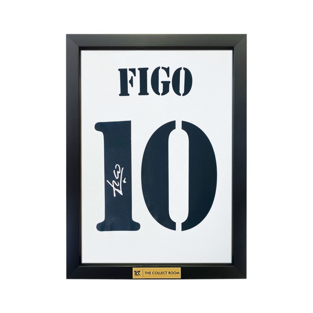 The Collect Room Luis Figo Signed Real Madrid Home Jersey