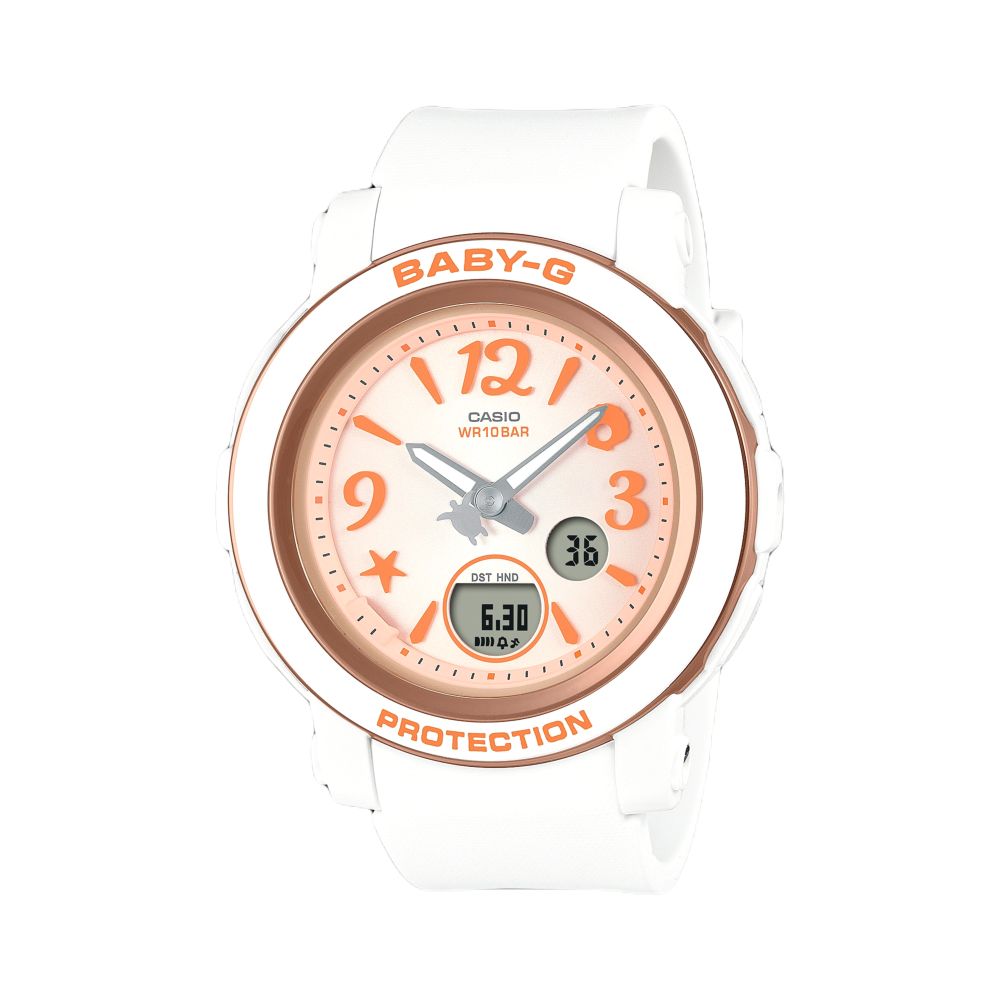 Casio Bga-290Us-4Adr Baby-G Casual Women'S Watch - Orange/White