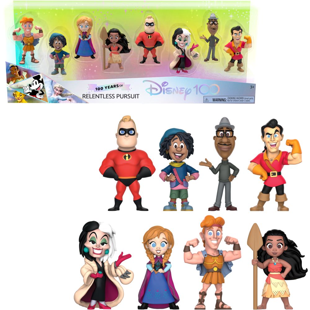 Disney 100 Celebration Figures 100 Years Of Relentless Pursuit (Pack of 8)