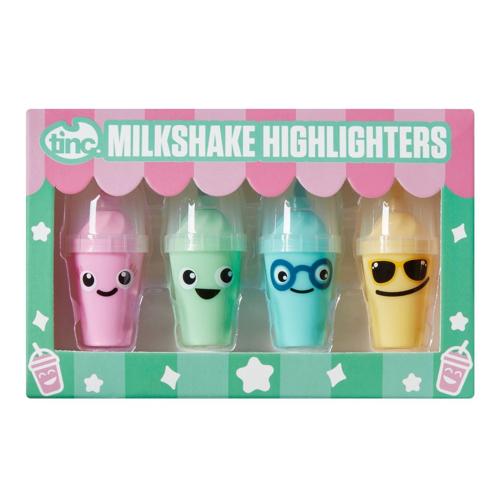 Tinc Milkshake Multi-Color Highlighters (Set of 4)