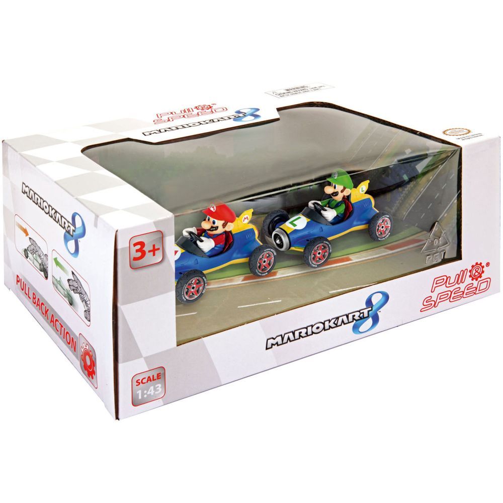 Carrera Pull N Speed Mario Kart Mach 8 Twinpack Pull Back Vehicle