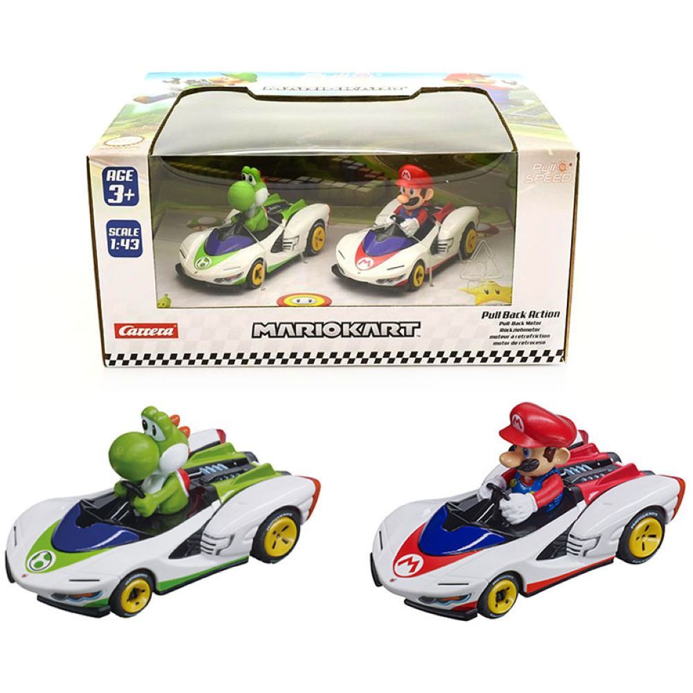 Carrera Pull N Speed Mario Kart P-Wing Twinpack Pull Back Vehicle