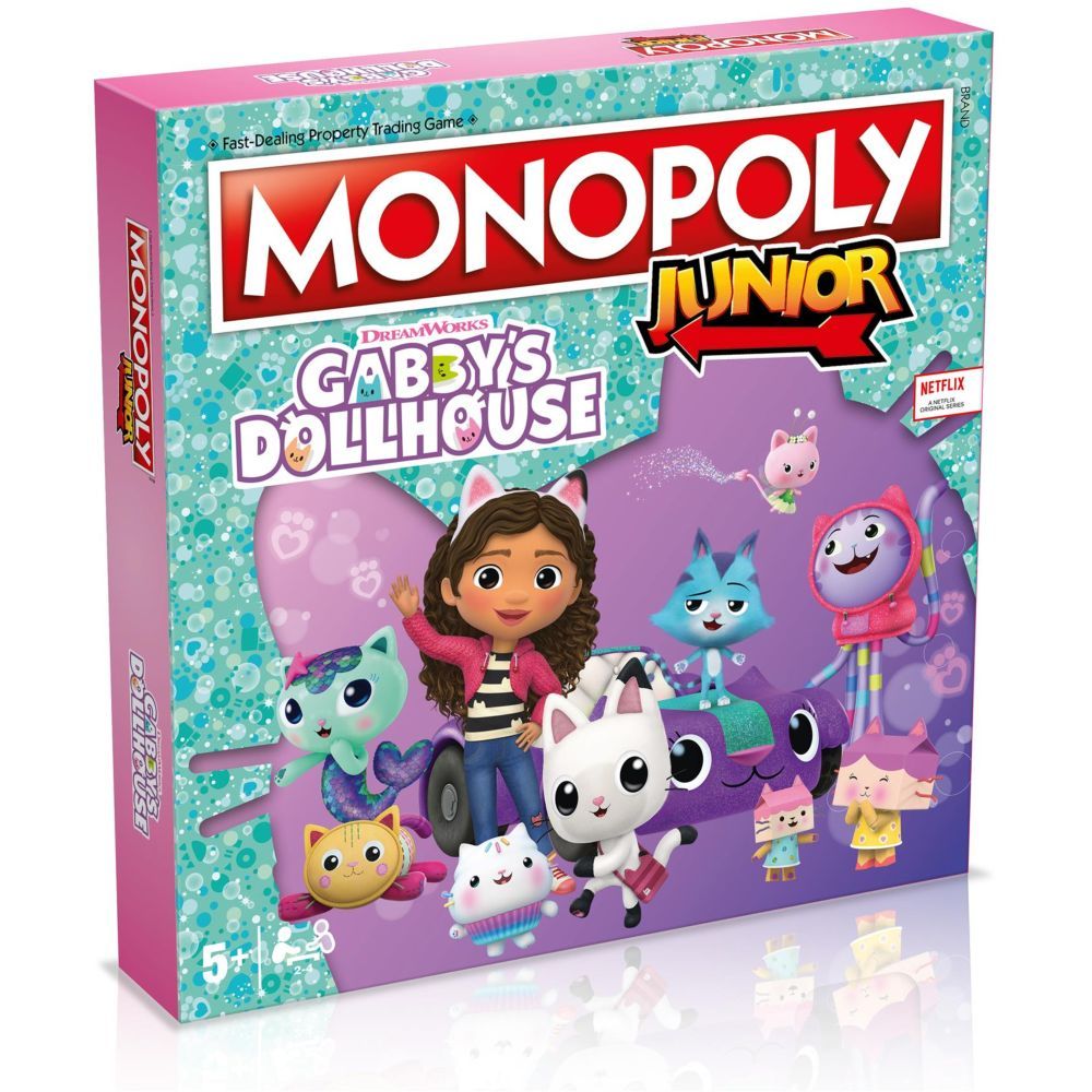 Wmoves Monopoly Junior Gabbys Dollhouse Boardgame