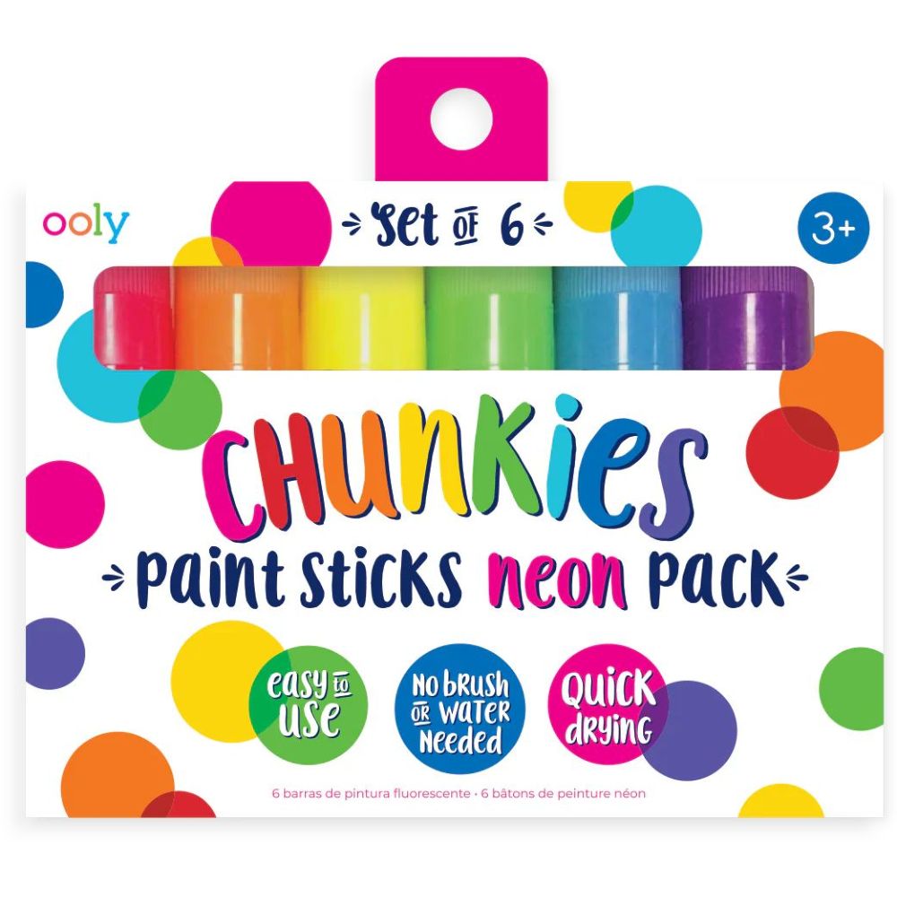 Ooly Chunkies Paint Sticks - Neon (Set of 6)