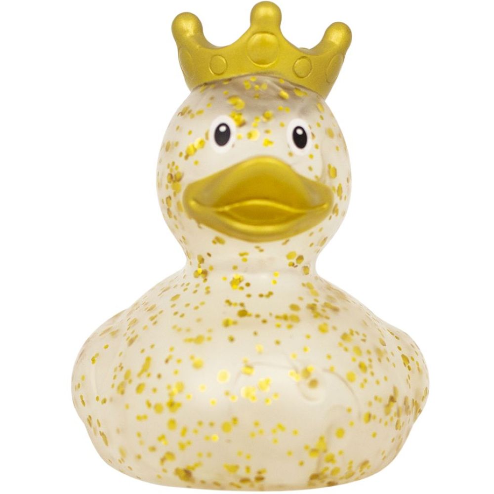 Lilalu Gold Glitter Duck With Crown