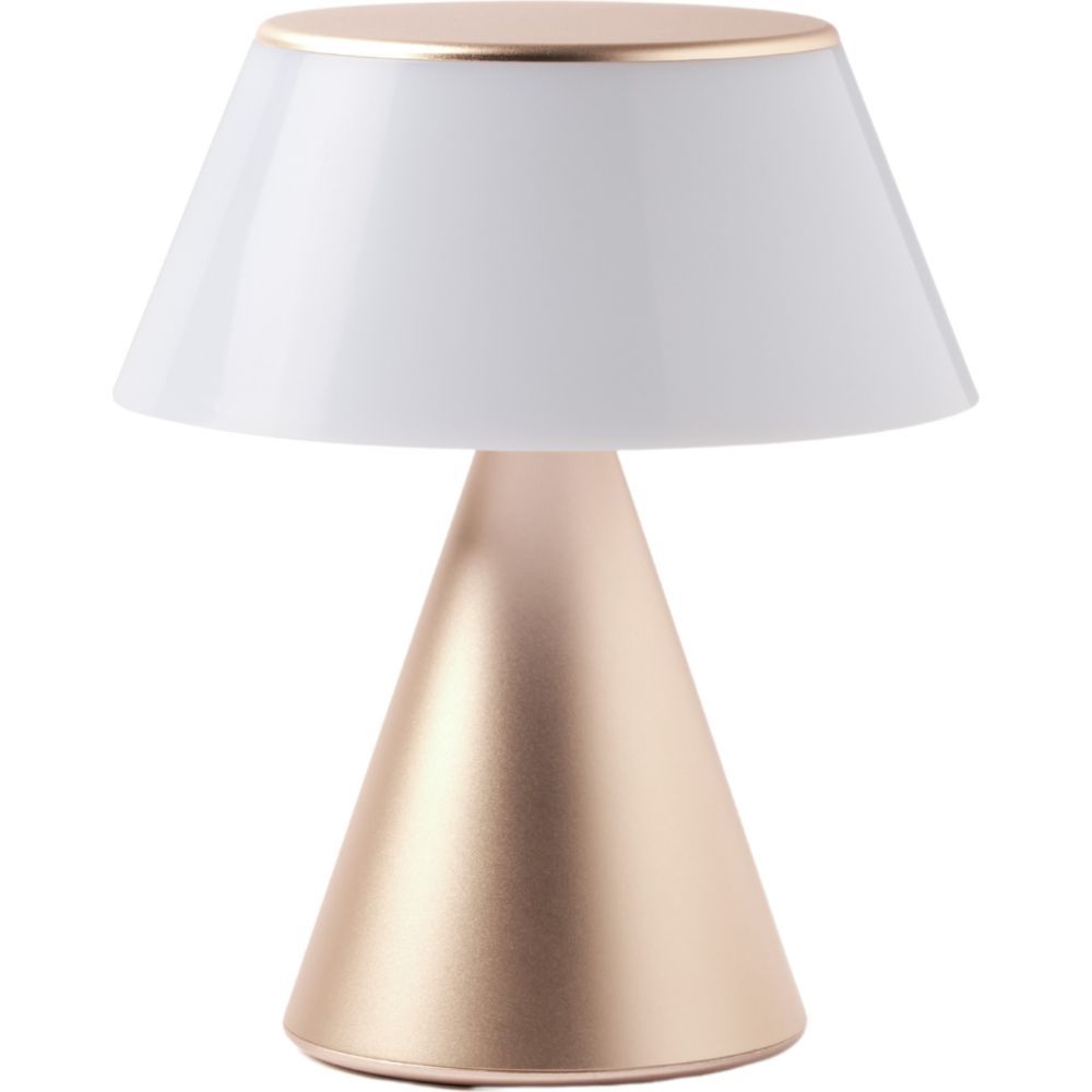 Lexon Lums L - Infinitely Pairable LED Lamp - Gold 7-Inches