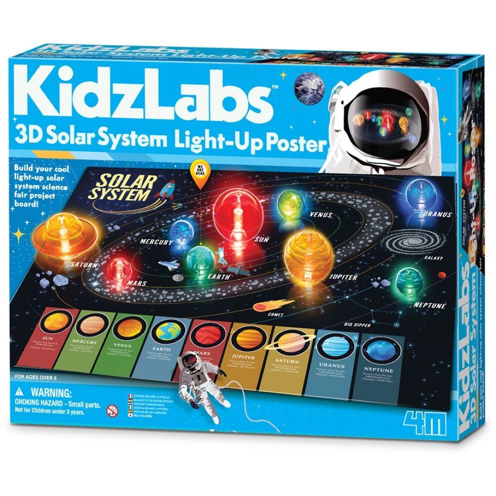 4M Kidzlabs 3D Solar System Lightup Poster