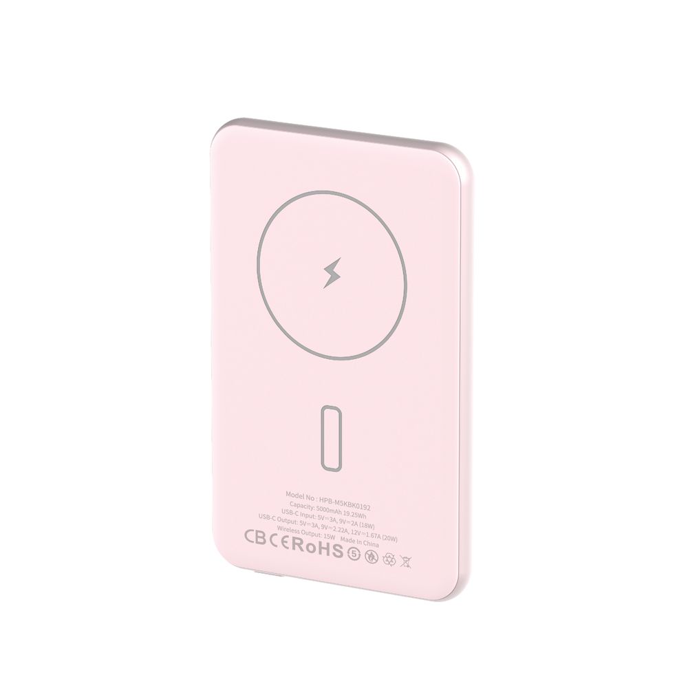 Hyphen Mowa S5 Super Slim Magsafe Power Bank 5000 Mah - Pink