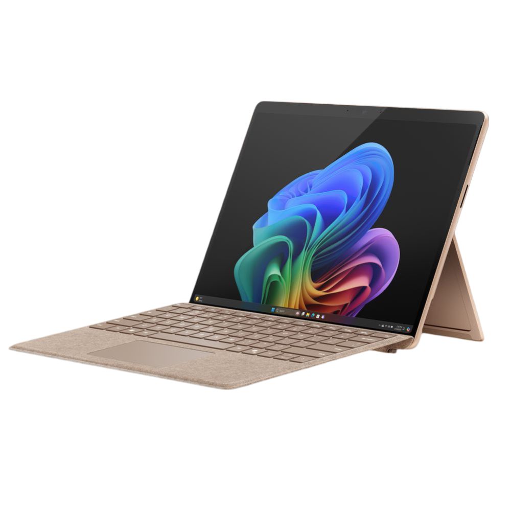 Microsoft Surface Pro Copilot+ / Qualcomm Snapdragon X Elite/ 16 GB RAM / 512 GB SSD/ Qualcomm Adreno GPU/ 13-Inch Pixelsense Flow Display (2880 x 1920) OLED Touch/ Windows 11 Home - Dune - (Includes Microsoft Keyboard Cover) (Arabic/ English)