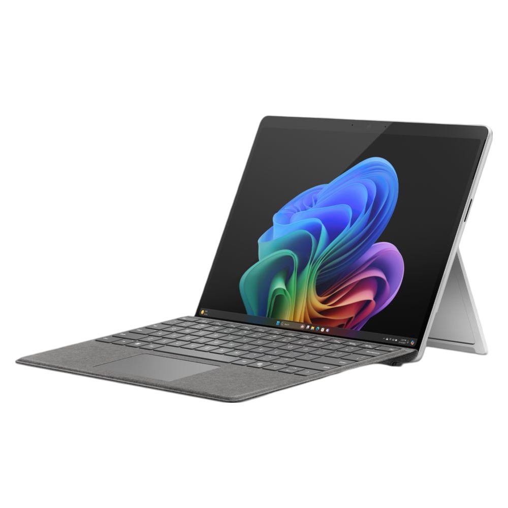 Microsoft Surface Pro Copilot+ / Qualcomm Snapdragon X Elite/ 32 GB RAM / 1 TB SSD/ Qualcomm Adreno GPU/ 13-Inch Pixelsense Flow Display (2880 x 1920) OLED Touch/ Windows 11 Home - Platinum - (Includes Microsoft Keyboard Cover) (Arabic/ English)