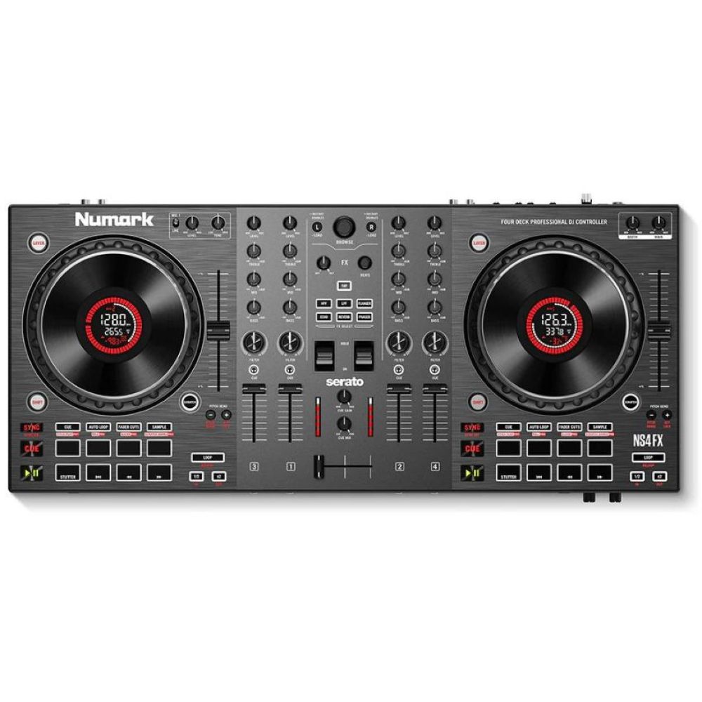 Numark NS4FX Professional 4-Deck Dj Controller - Black