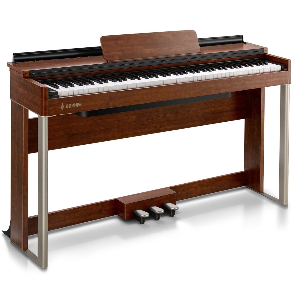 Donner DDP-200 88-Key Weighted Digital Piano - Brown