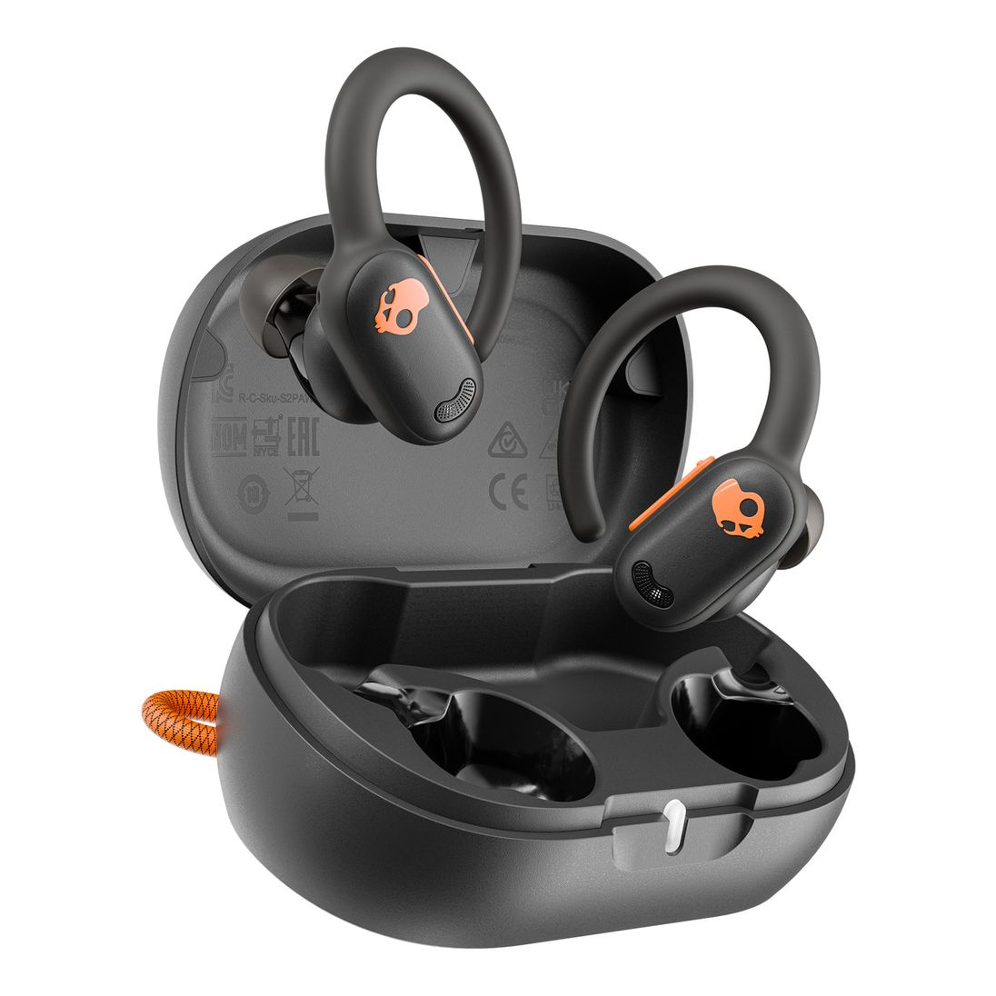 Skullcandy Push ANC Active True Wireless In-Ear Earbuds - Black/Orange