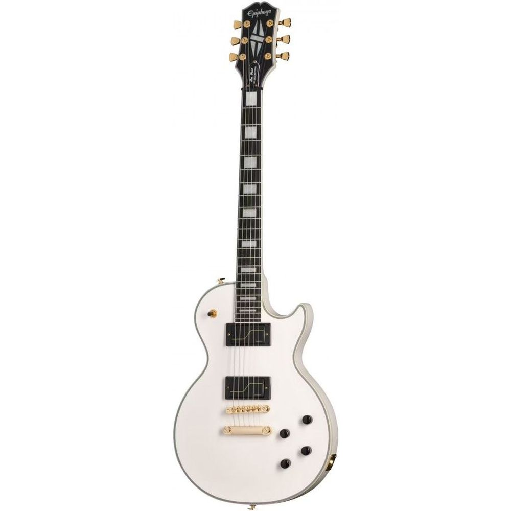 Epiphone EILPCMKH6BWGH3 Matt Heafy Les Paul Custom Origins Electric Guitar - Bone White