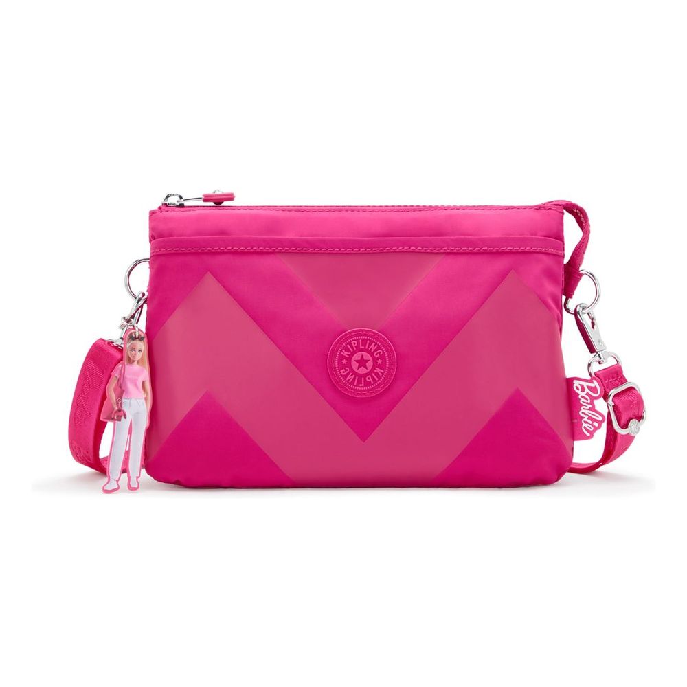 Kipling Riri-Barbie Riri Crossbody Bag With Detachable And Adjustable Shoulder Straps-Power Pink