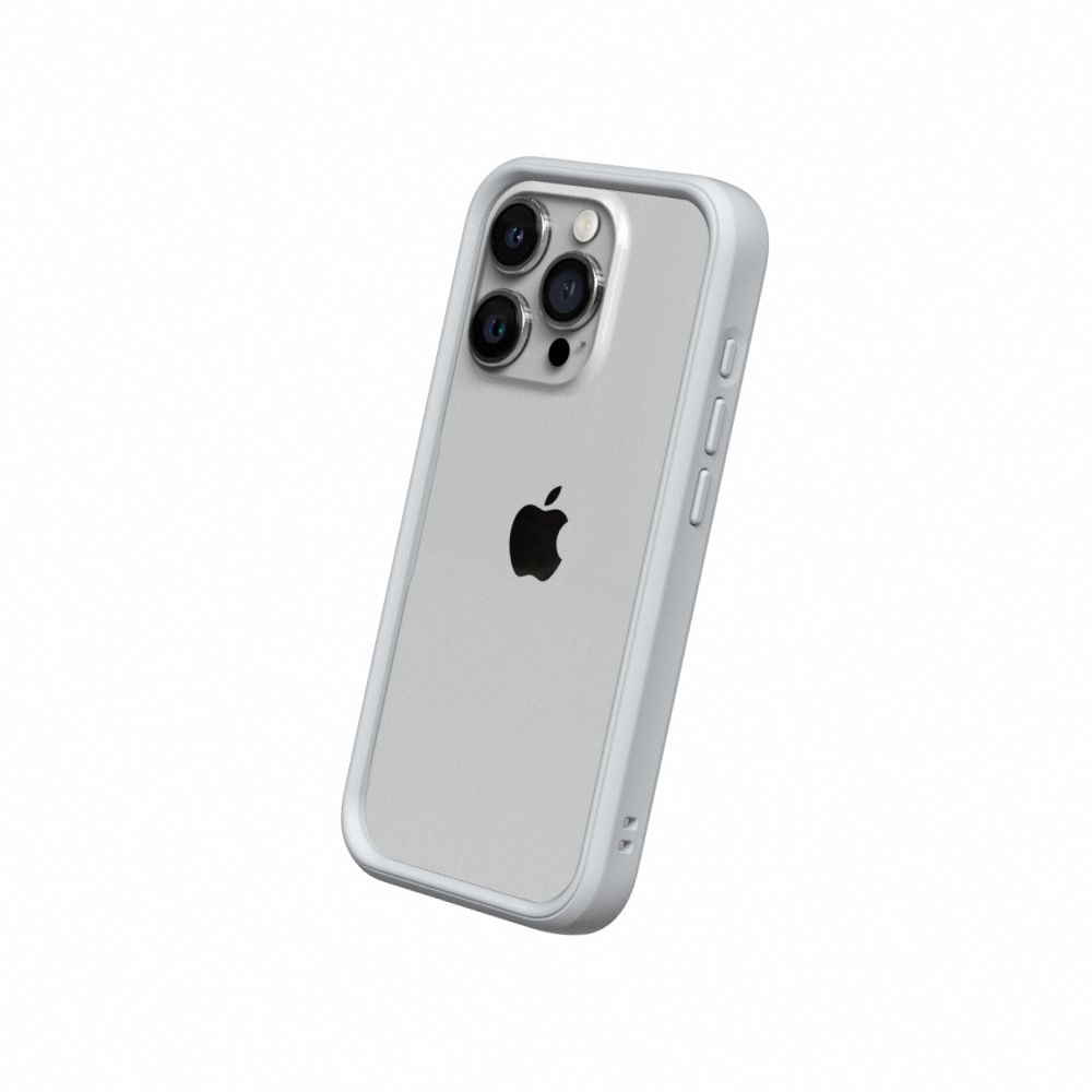 Rhinoshield Crashguard NX For iPhone 15 Pro (With Button/ Frame) - Platinum Gray