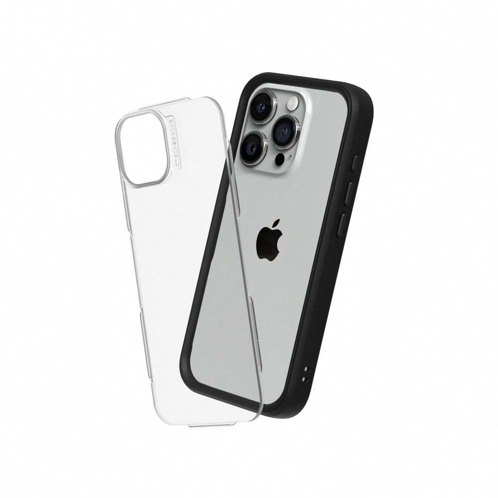 Rhinoshield Mod NX For iPhone 15 Pro (With Button/ Frame/ Clear Back Plate) - Black