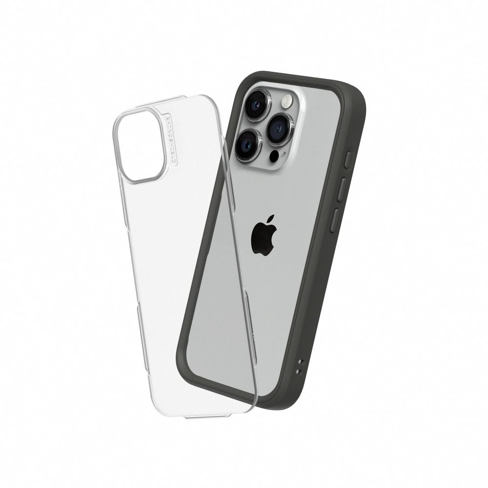 Rhinoshield Mod NX For iPhone 15 Pro (With Button/ Frame/ Clear Back Plate) - Graphite