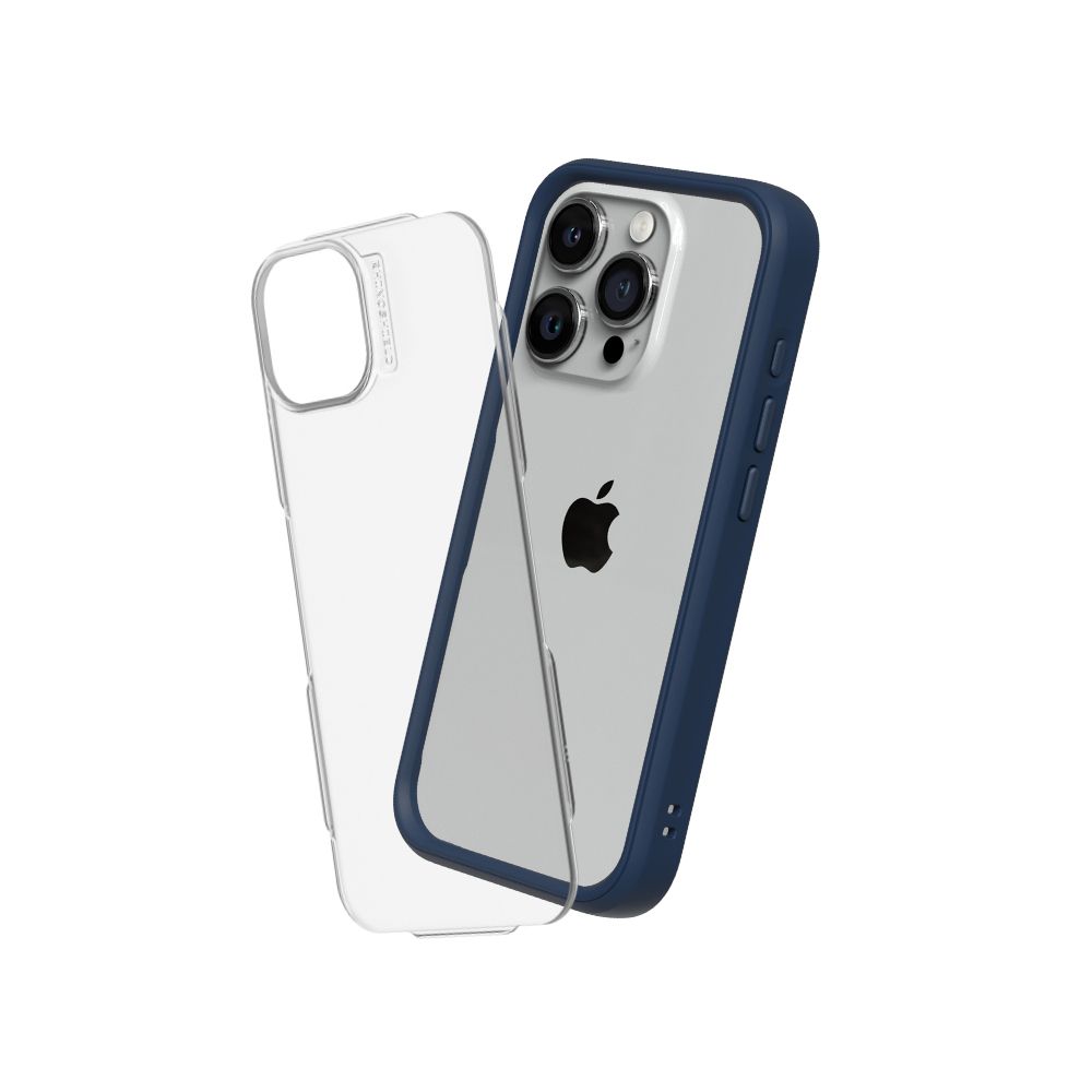 Rhinoshield Mod NX For iPhone 15 Pro (With Button/ Frame/ Clear Back Plate) - Navy Blue