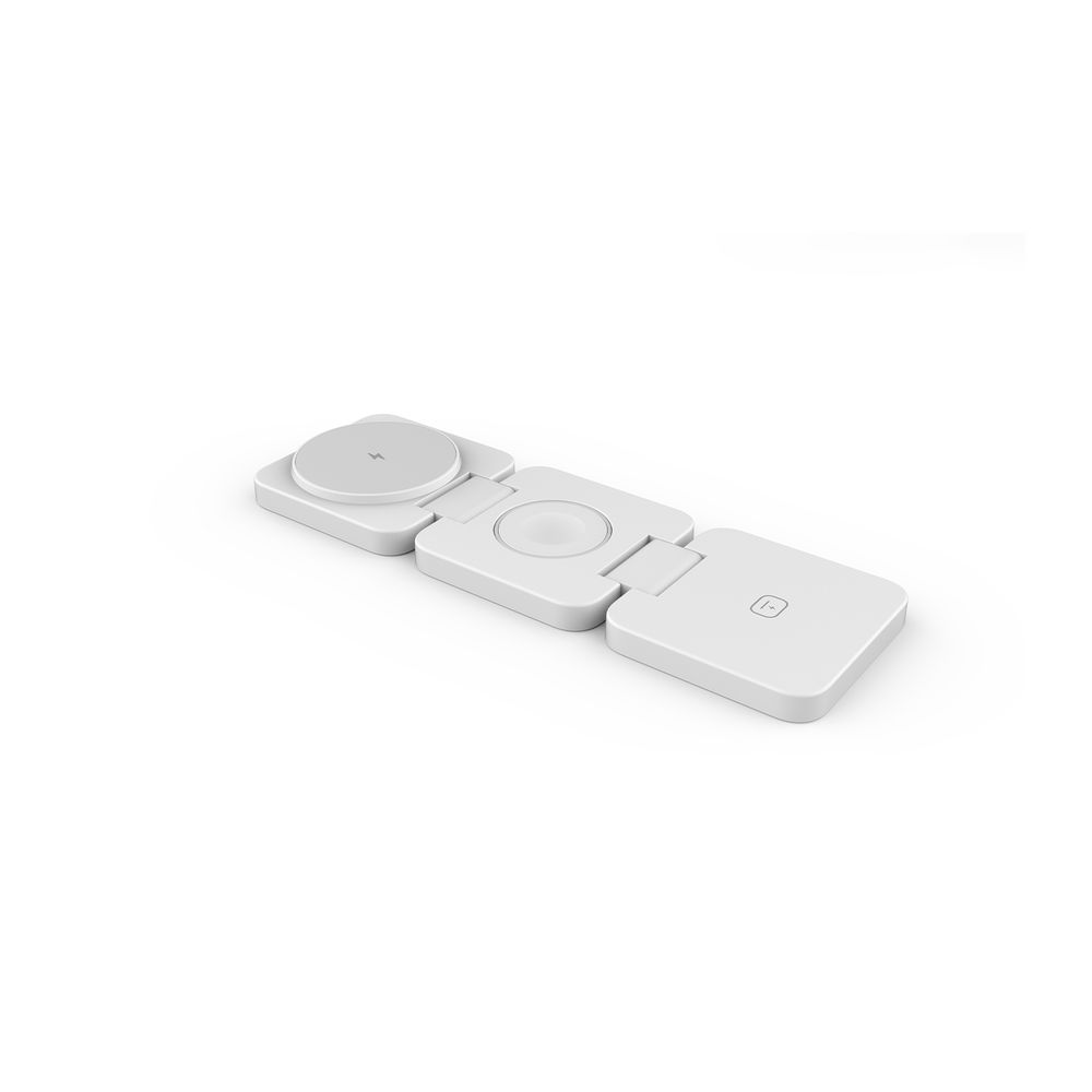 Porodo 3-In-1 Magsafe Wireless Foldable Fast Charger 15W - White