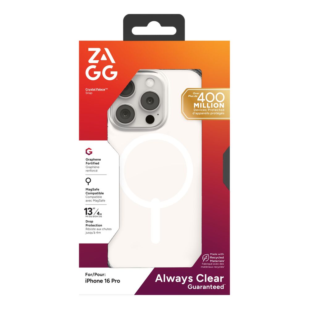 Zagg Cases Crystal Palace Snap Apple iPhone 16 Pro - Clear