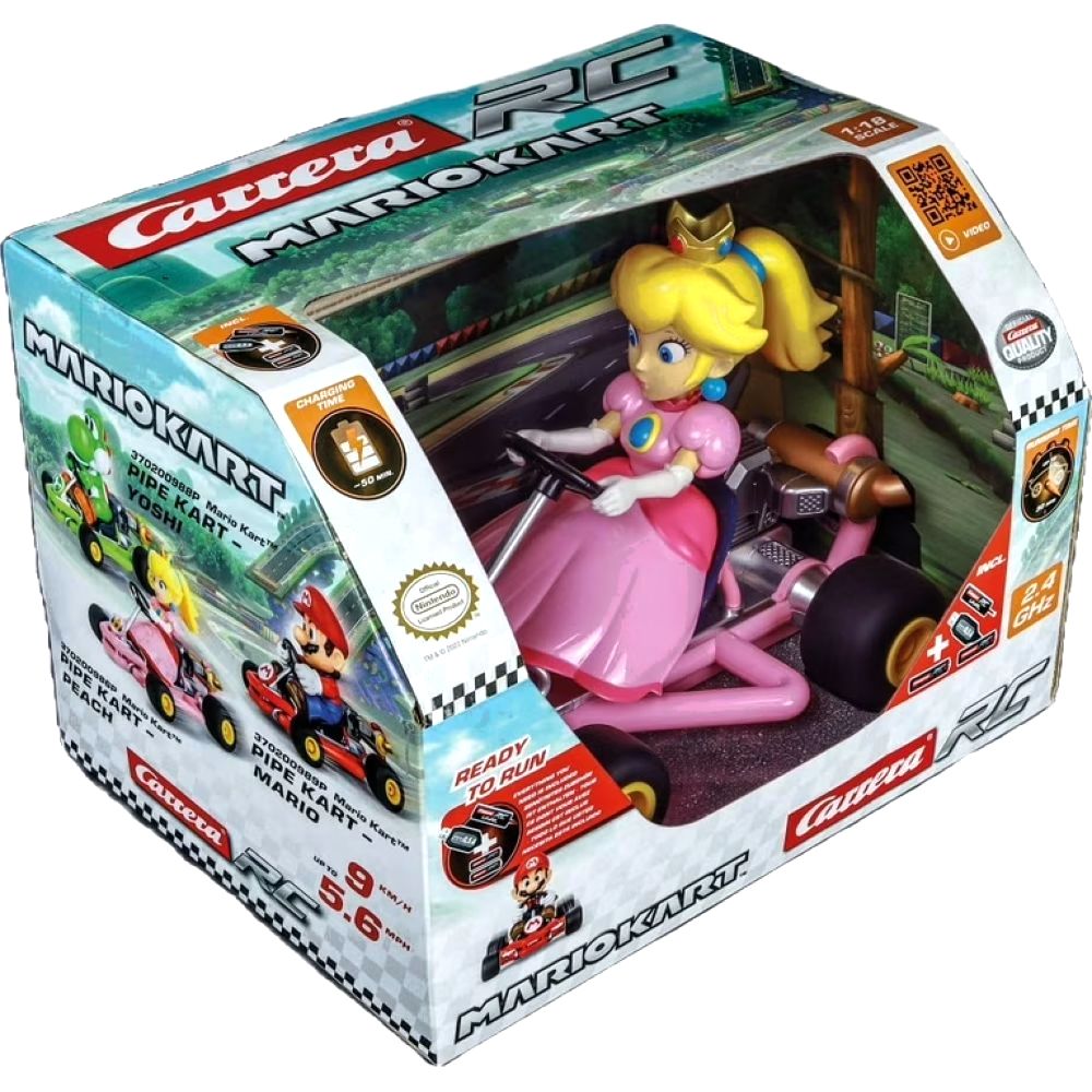 Carrera Licensed Rc Mario Kart Pipe Kart Peach