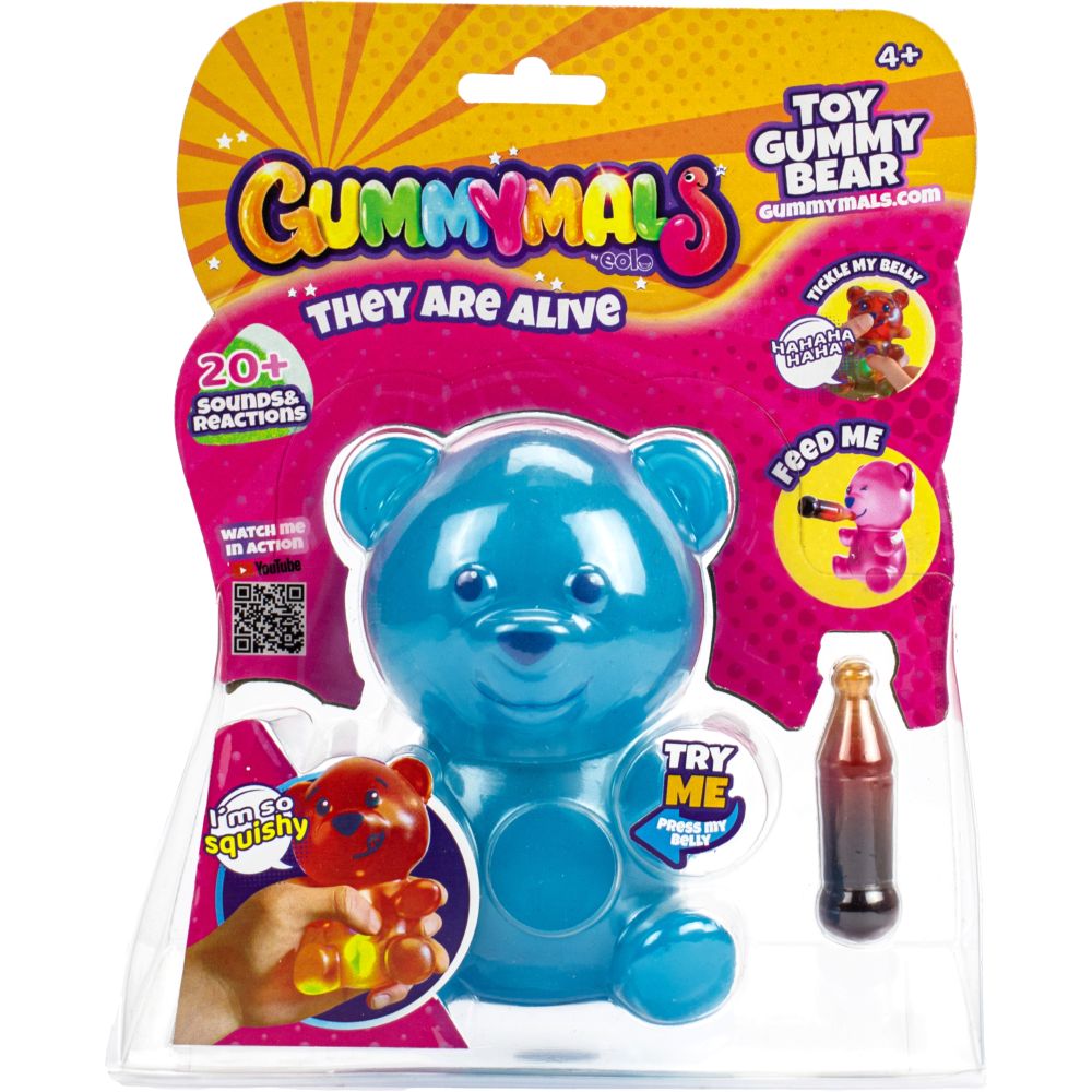 Eolo Gummymals Squishy Toy Gummy Bear Blue