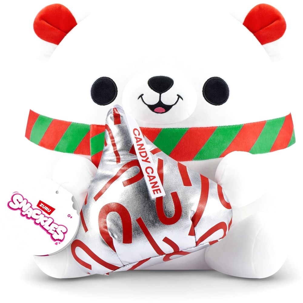 Zuru Snack Series 1 Christmas Polar Bear & Kisses Medium 14-Inch Plush Toy