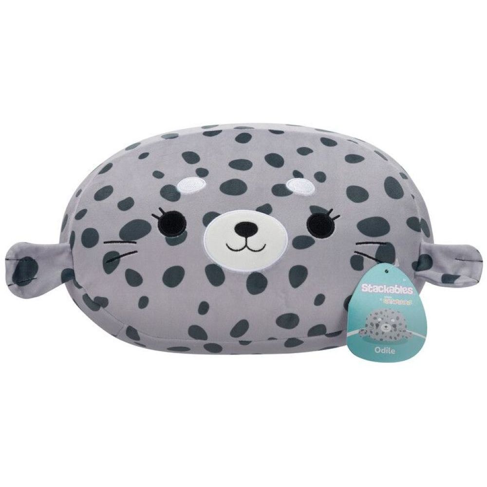 Squishmallows Odile The Grey Spotted Seal Stackable 12-Inch Plush