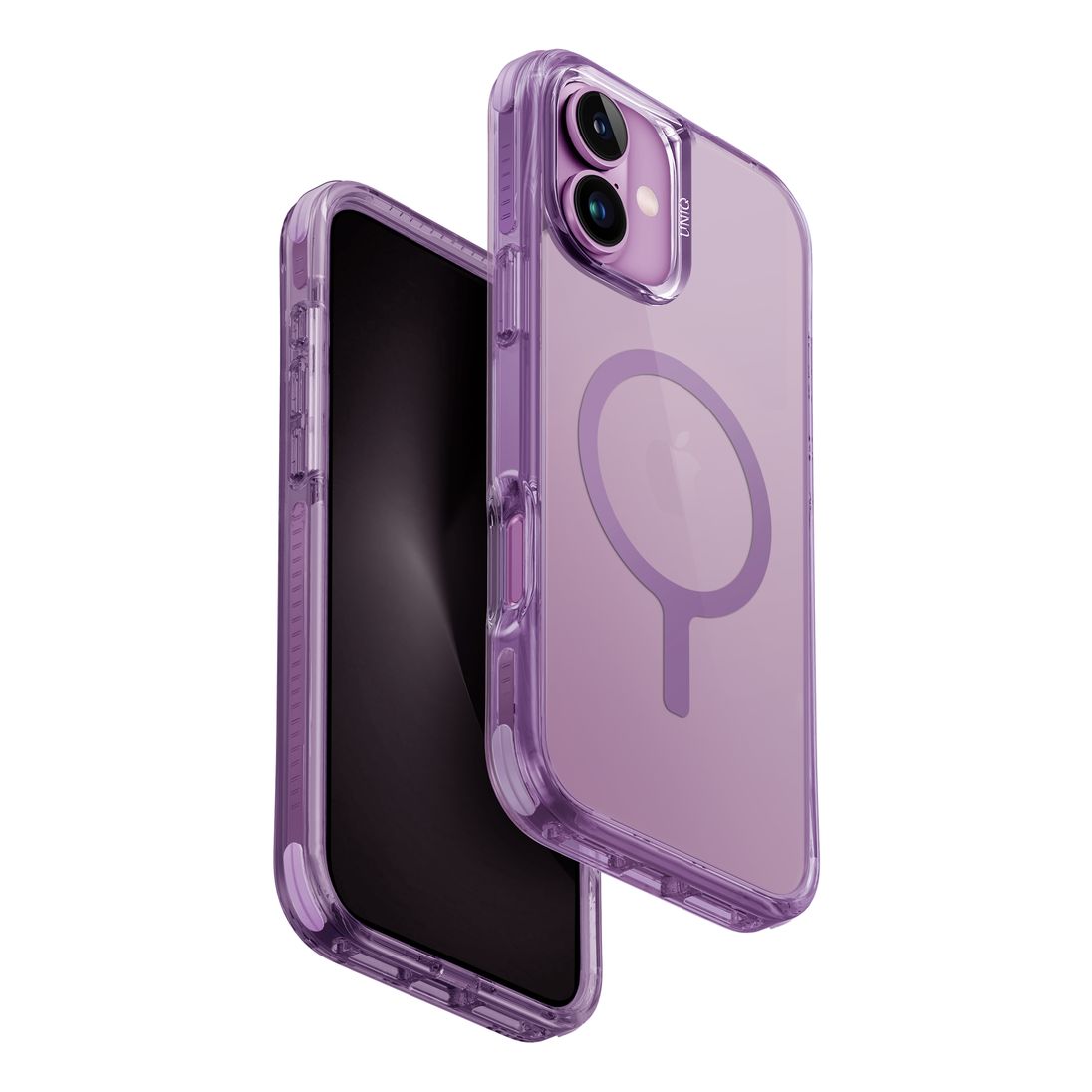 UNIQ Hybrid iPhone 16 (2024) Case 6.1 Magclick Charging Combat - Grape Pink (Grape Pink)