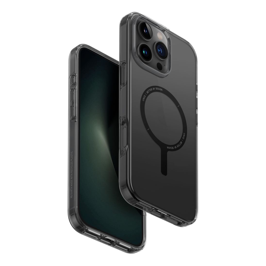 UNIQ Hybrid iPhone 16 Pro Max (2024) Case 6.9 Magclick Charging Clario (Eco) - Smoke (Smoke)