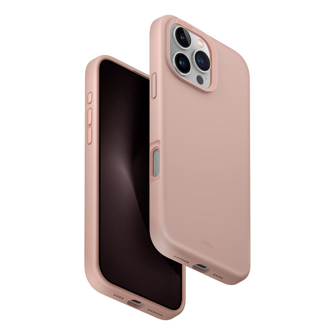 UNIQ Hybrid iPhone 16 Pro Max (2024) Case 6.9 Magclick Charging Lino Hue - Blush (Pink)