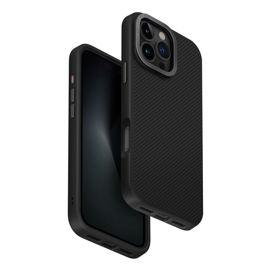 UNIQ Hybrid iPhone 16 Pro Max (2024) Case 6.9 Magclick Charging Keva Max With Camera Stand - Carbon (Black)