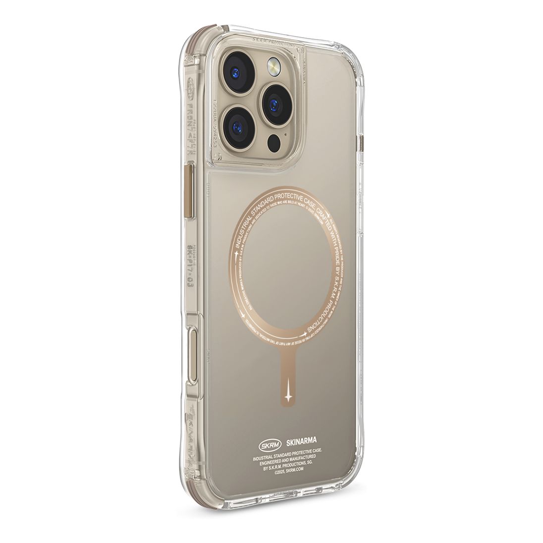 SkinArma iPhone 16 Pro 6.3-Inch (2024) Casesaido Mag-Charge (Prime Edition) Champagne