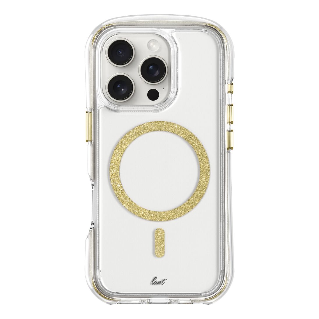 LAUT Aero Sparkle Case For iPhone 16 Pro Max - Crystal Gold