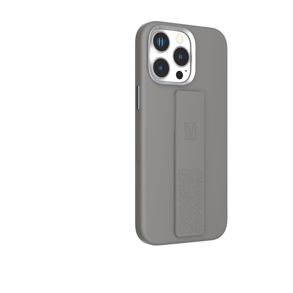 Levelo Morphix Silicone Case With Silicone Grip For iPhone 16 Pro Max - Grey