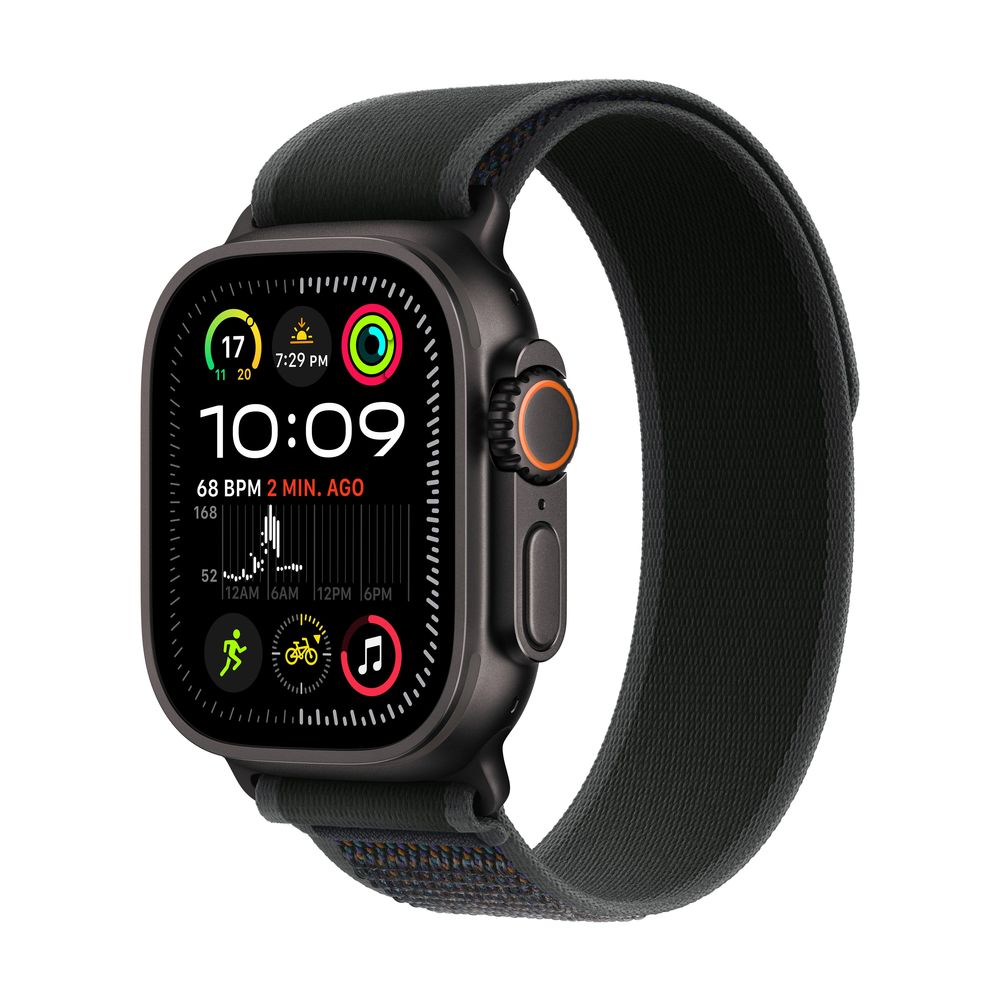 Apple Watch Ultra 2 (2024) GPS + Cellular 49mm Black Titanium Case with Black Trail Loop - M/L