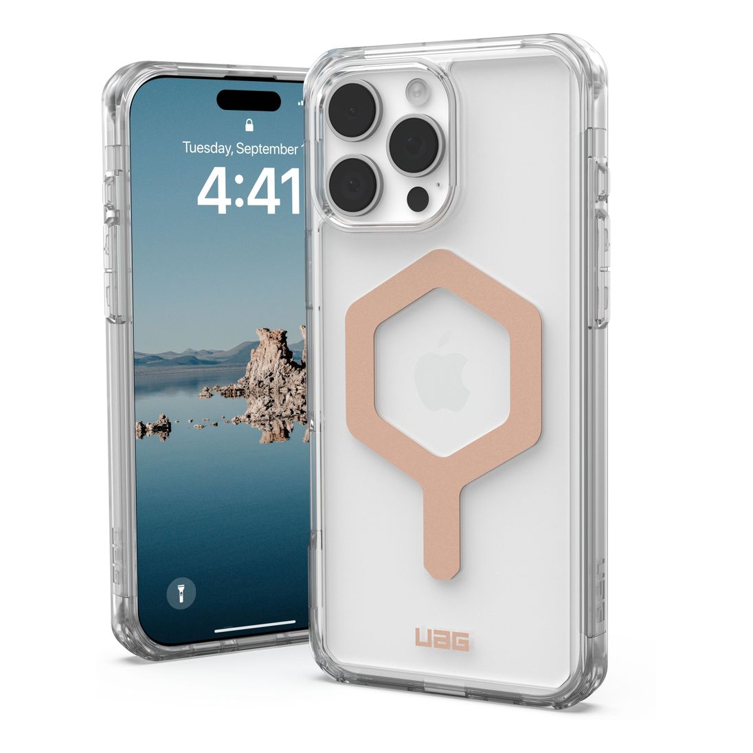 UAG Plyo MagSafe Case for iPhone 16 Pro Max - Ice/Rose Gold