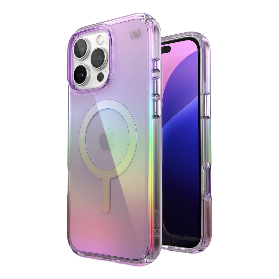 Speck iPhone 16 Pro Max Presidio2 Lux Case With MagSafe - Amazing Purple/Clear