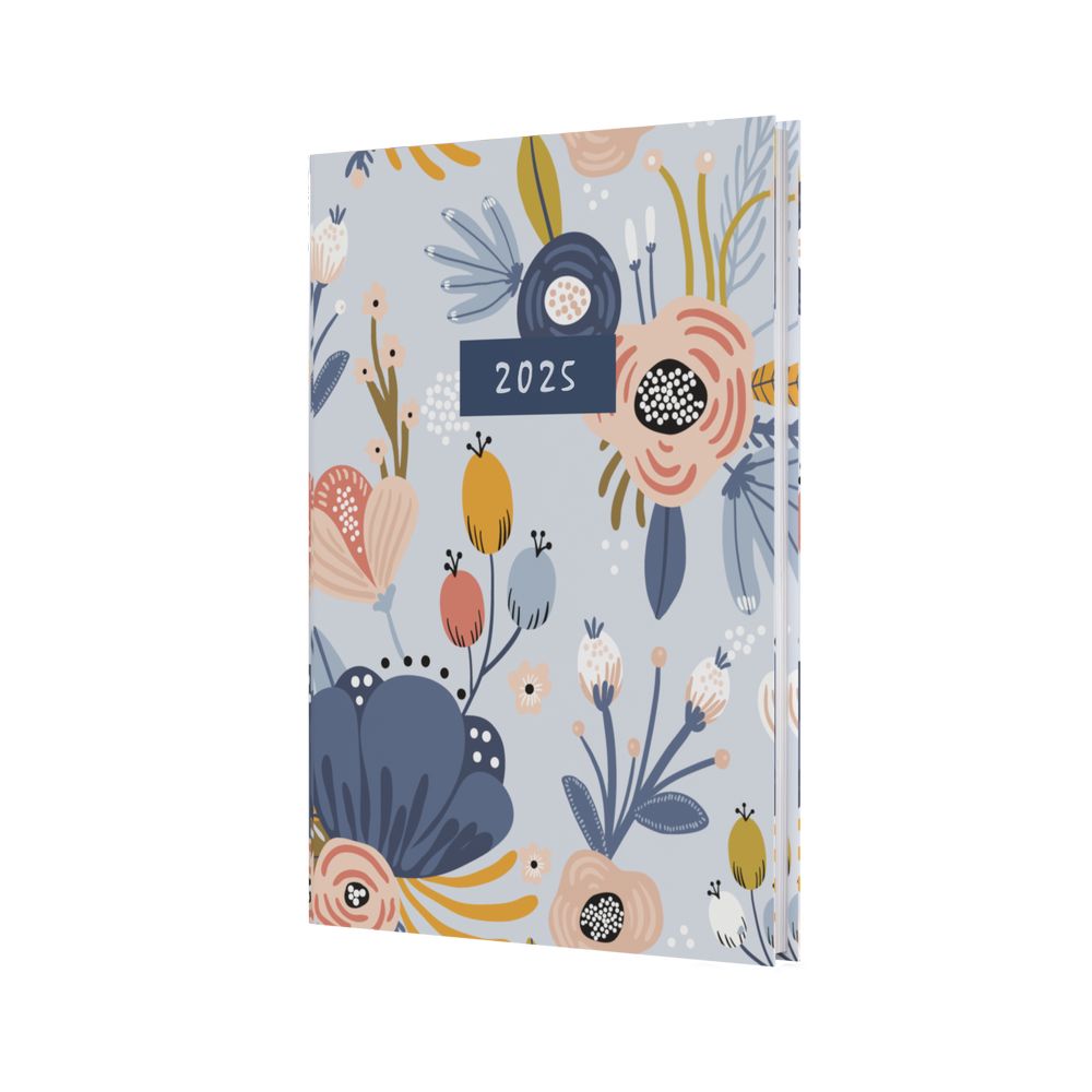 Collins Debden Enchanted 2025 A5 Planner Week To View Diary - Light Blue