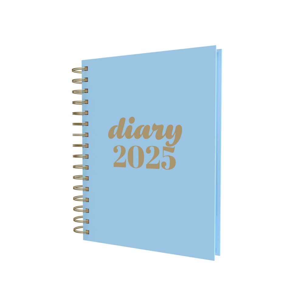 Collins Debden Scandi 2025 A5 Diary Day To Page Journal (With Appointments) - Light Blue