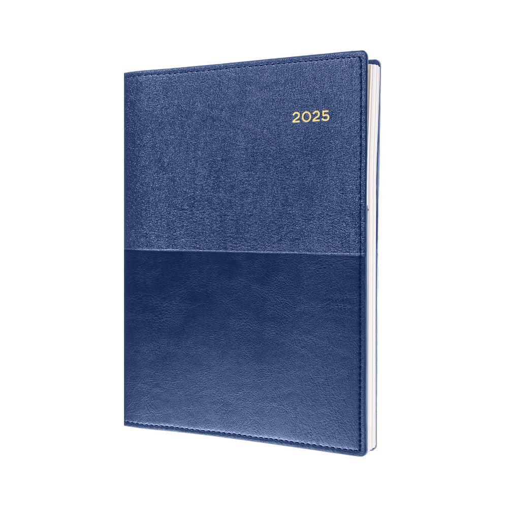 Collins Debden Valour 2025 A5 Planner Day To A Page Diary (With Appointments) - Navy