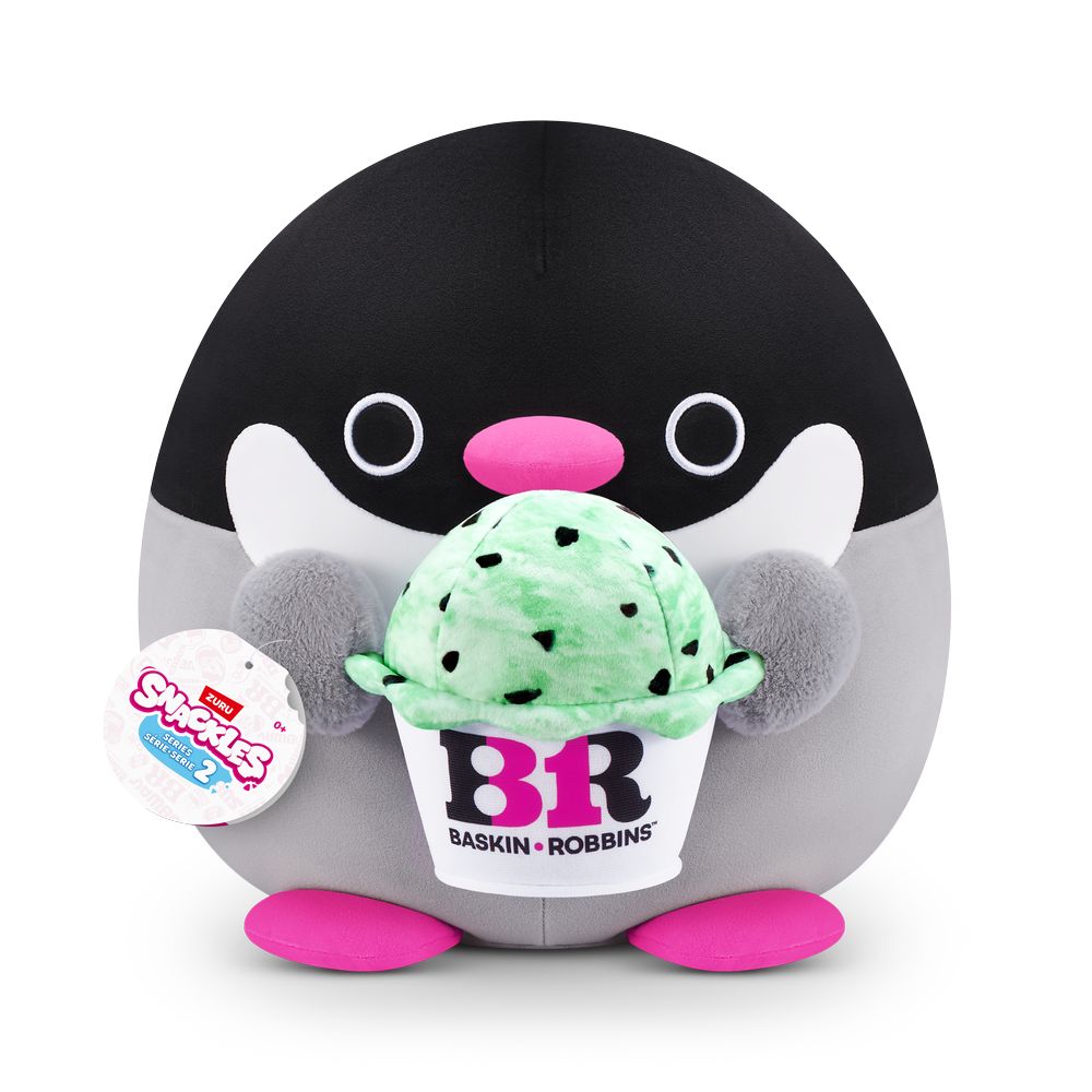 Snackles Series 2 Penelope The Penguin And Baskin Robbins (Mint) 14-Inch Plush Toy