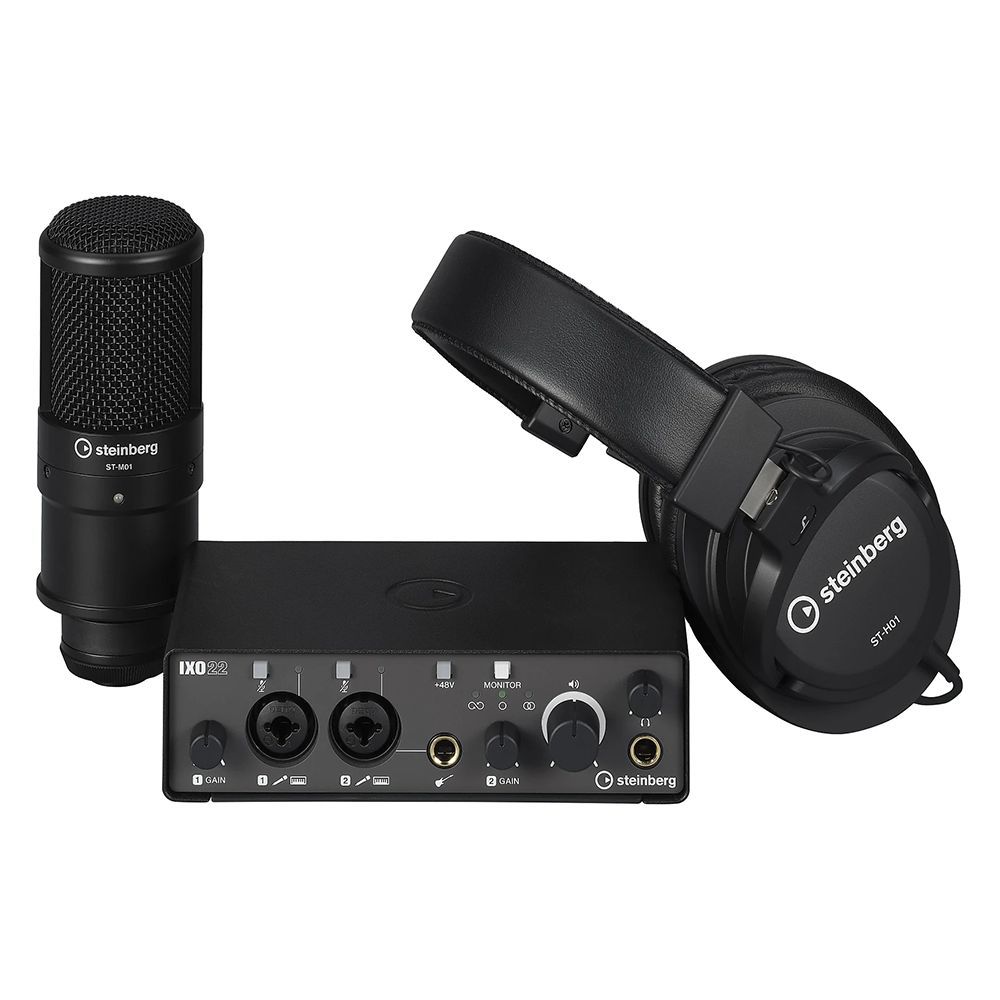 Steinberg IXO22 Recording Pack With USB Audio Interface - Black